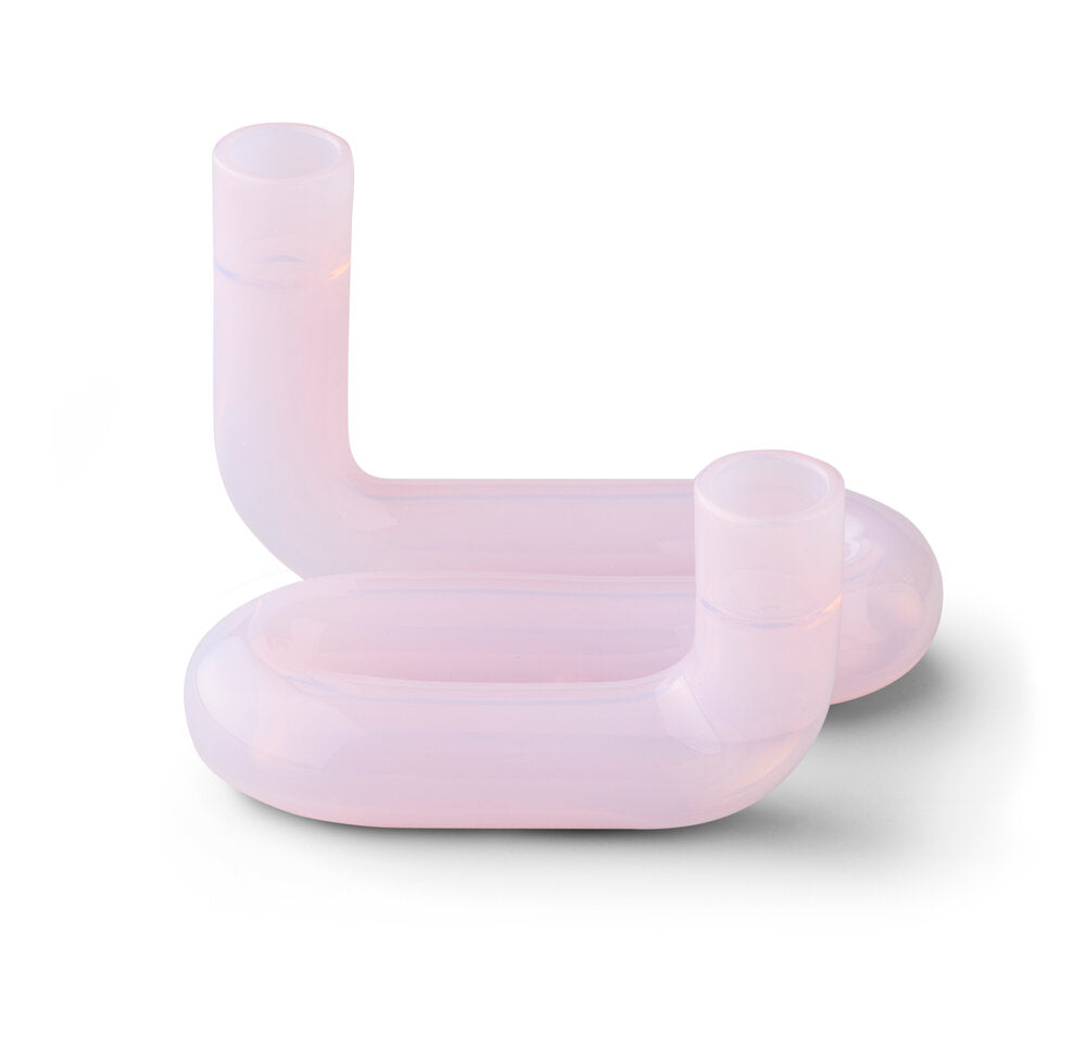 Wave lysestage, Milky Rose - H10 cm.